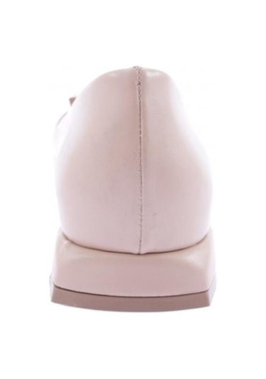 Dgn 2802-23y Kadin Sivri Burun Metal Kare Tokali Babet 2802-1423-R12632 Ten Rengi