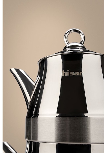 Hisar Orlando İndüksiyon Tabanlı Midi Çelik Çaydanlık Inox