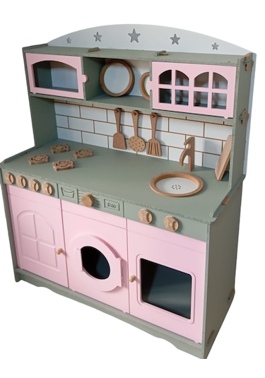 Üç Kapaklı Boyalı Mutfak Seti