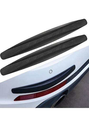 5d Karbon Esnek Tampon Koruma Bandı Tampon Koruyucu Şerit Yumuşak Bant 2'li Paket Siyah Karbon