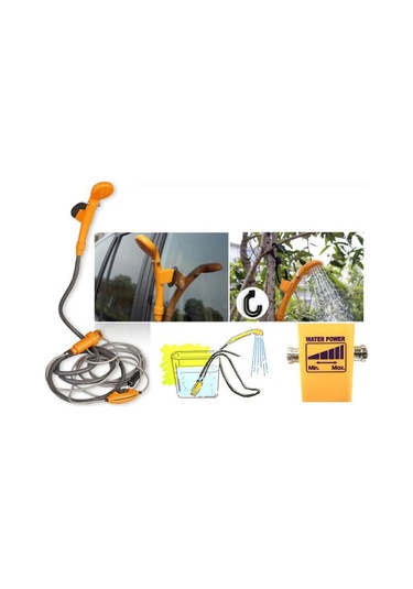 Sones Dc 12v Duş Alma Yıkama Araba Yıkama Bulaşık Suyu Gücü Ayarlanabilir Otomobil Duş Seti 2m Plastik Hortumlu