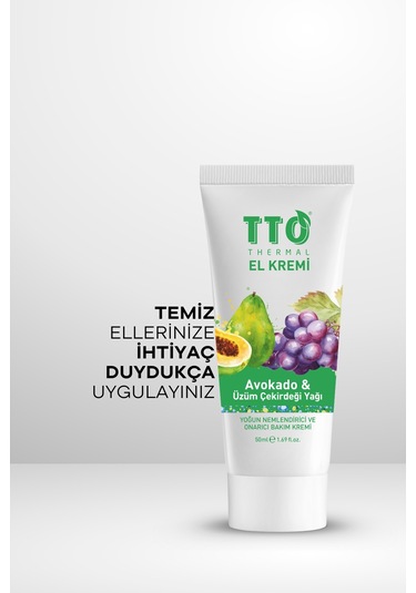 Tto Thermal El Kremi Avokado & Üzüm Çekirdeği Yağı 50 Ml