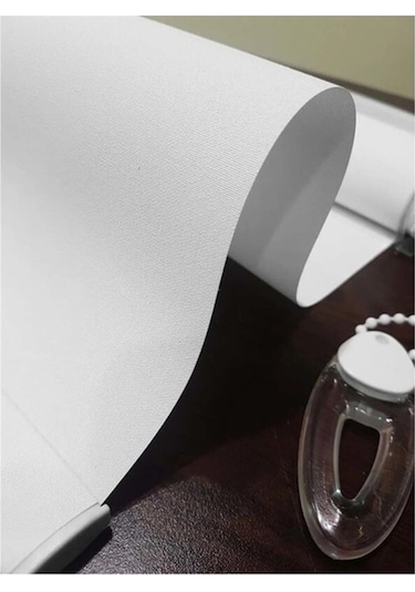 Narinlife Düz Stor Perde Beyaz Modern Güneşlik Stor Perde