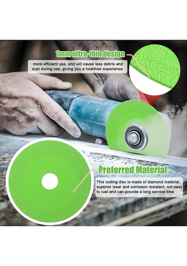 Xindoker 100 Tip Açılı Taşlama Makinesi İçin Elmas Kesme Diski - Cam, Seramik Ve Şişe Kesimi İçin İdeal