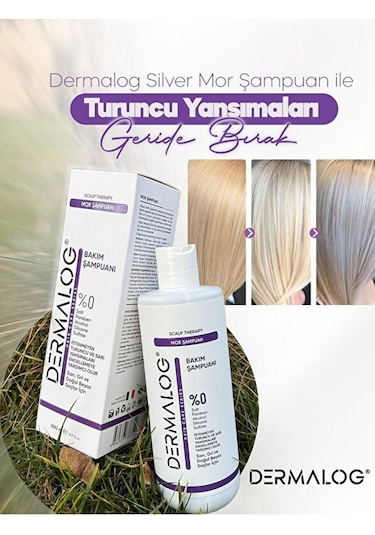 DERMALOG Silver Mor Şampuan 500 ML