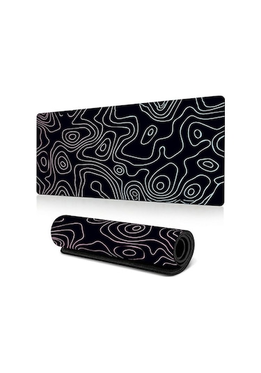 Cbtx 300 X 600 X 3mm Soyut Desenli Kauçuk Mouse Pad Kaymaz Büyük Mouse Mat - Stil J Stil J