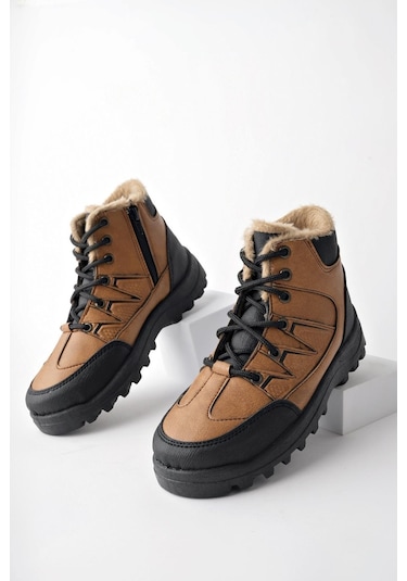 Muggo Toni Bağcıklı İçi Kürklü Fermuarlı Unisex Outdoor Kışlık Bot 001