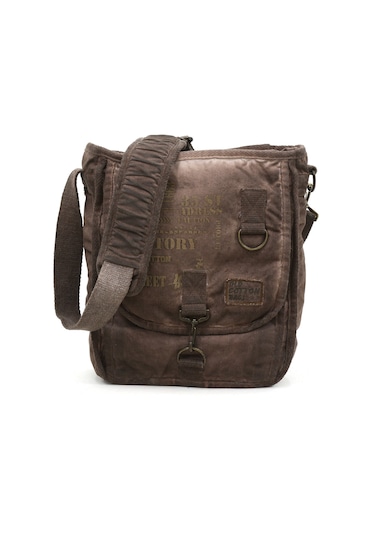 Oldcottoncargo Old Cotton 8184 Salaş Kanvas Omuz Postacı Laptop Okul Çantası Kahverengi
