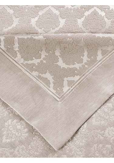 Çift Kişilik Yatak Örtüsü Marvella Şönil Bej