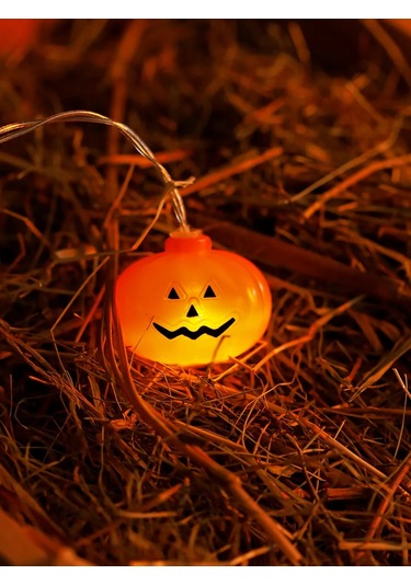 Mıland Led Işıklı Balkabağı Süsleme 2m Pille Çalışan 264630180 Örgü