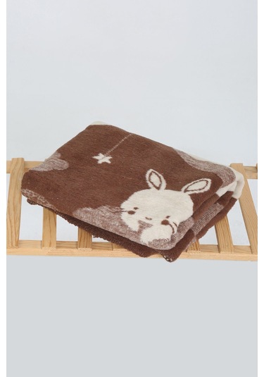 Yumuşak Bebek Çocuk Battaniyesi Mevsimlik 90x100 Cm Kahverengi