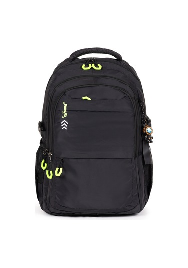 Fermuarlı Geniş Bölmeli Spor & Okul Sırt Çantası Hafif, Ergonomik Ve Dayanıklı Tasarım - Siyah Siyah