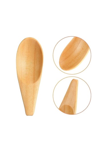 Fastbuy 10 Adet Ahşap Kepçe Masif Ahşap Baharat Kaşığı Kısa Saplı Mini Tuz Kaşığı Gevşek Çay Yaprakları, Kahve Çekirdekleri,