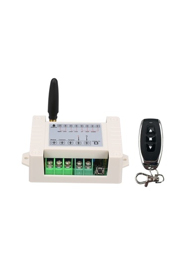 Springsun Ak-dl02c İki Yollu Endüstriyel Kontrol Cihazı + 3 Tuşlu Kumanda 433mhz, 1527 Çip - Ac85-250v, Motor/perde/aydınlatma Kontrolü