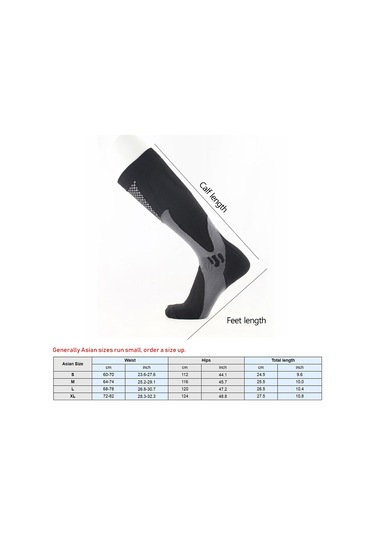 Geeksen Bisiklet Ve Spor İçin Nefes Alabilen Diz Boyu Kompresyon Çorapları - Unisex Yetişkin Mavi