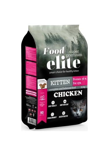 Food Elite Kitten Tavuklu Kedi Maması 15 KG