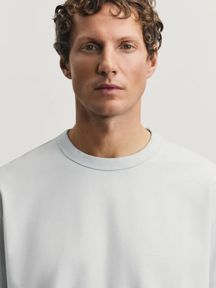 Zarına Boo Türkiye'nin Kalbinde: Bol Kesim Temel Spor T-shirt. 430291365 Açık Gri