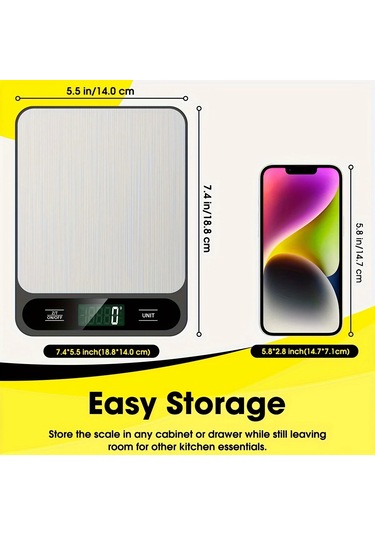 Siyah Şarj Edilebilir 1 Adet Siyah Gıda Ölçeği 10 Kilogram Siyah