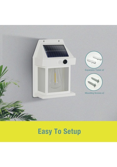 2 Paket Güneş Powered Motionsensor Duvar Lambası Dualbrightness, İç/dış Mekan, Beyaz Beyaz
