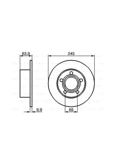 Audi A6 2.0 2001-2004 Bosch Arka Disk 245 Mm 2 Adet