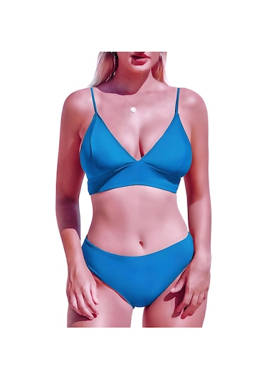 Deep Beach Mavi Kaplı Bikini Takım Db200051bt 001
