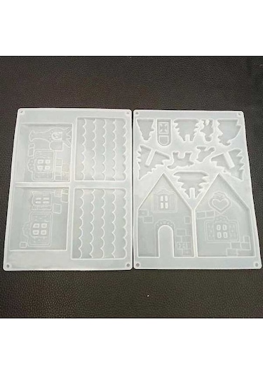 Fastbuy Noel Ağacı Yaprağı Ve Meyve Şekilli Silikon Kek Kalıbı Seti Evde Kurabiye Pasta Süsleme İçin Beyaz Beyaz