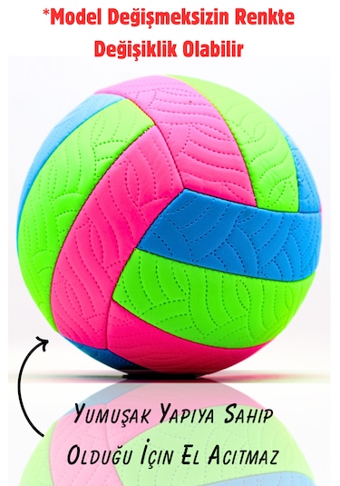 Voleybol Topu Dikişli Soft Touch Voleybol Çok Renkli