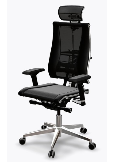 Yoga Ergonomik Koltuk Bel Destekli, Tekerlekli, Yükseklik Ayarlı, Deri Yönetici Koltuğu - A4.3.15.139 Siyah