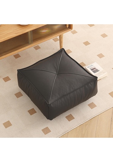 Homyl Yer Minderi Kare Açık Veranda Ofis Koltuğu Oturma Siyah Siyah