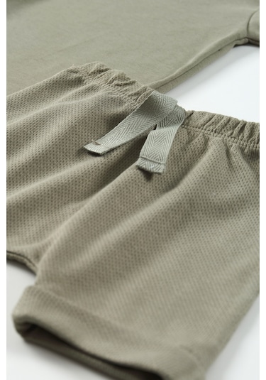 Tinylamb Elation Gourd Şort Ve Bodysuit Takım - 2 Parça Haki Yeşil