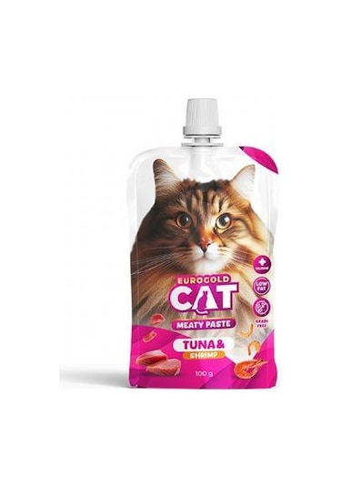 Eurogold Cat Et Ezmesi Ton Balıklı Karidesli Kedi Ödül Maması 100 G