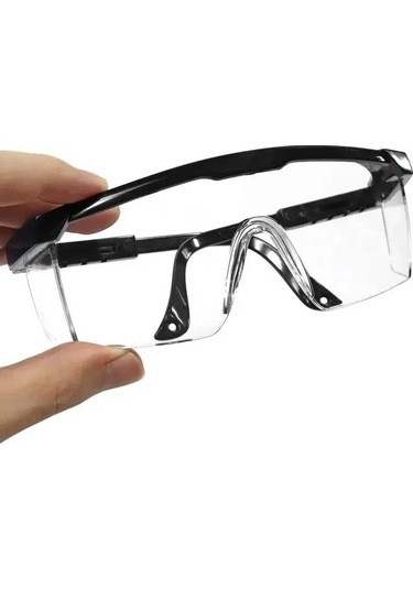 Jokmae 2 Adet Sıçrama Önleyici İş Emniyet Laboratuvar Gözlüğü - Siyah