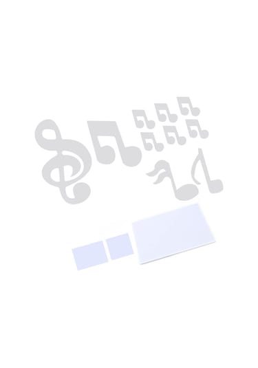 Shineyee Pvc Müzik Notası Dekoratif Duvar Sticker, Cam Gibi Ayna Yüzeyli, 3d Relief, Canlı Odası Tv Arka Planı, Ev Dekoru, Sağlıklı Ve Dayanıklı, Kolay Kurulum Gümüş