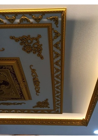 Poliüretan Dekoratif Duvar&tavan Çıta Bordürü -bronz Renk En:4 Cm-boy:100 Cm -duvar Süsü