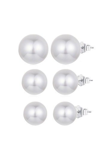 S925 Ayar Gümüş Zarif Deniz Kabuğu Küpe 12mm