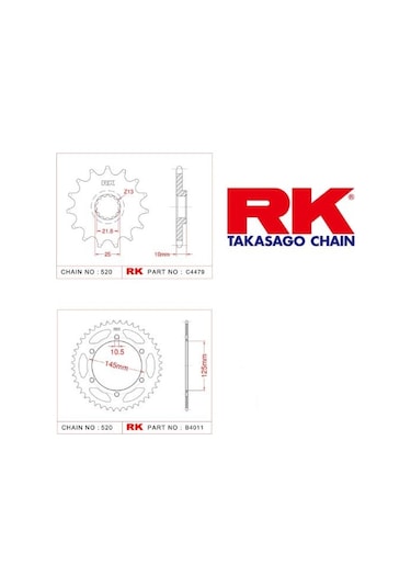 Rk Dişli Seti Yamaha Xtz 660 Tenere 08-15