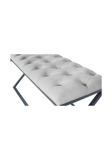 Varcera Gri Chester Model Kapitoneli Puf&bench&koltuk&oturma Bankı&teddy Puff&yatak Odası Takımı Önü&ucu