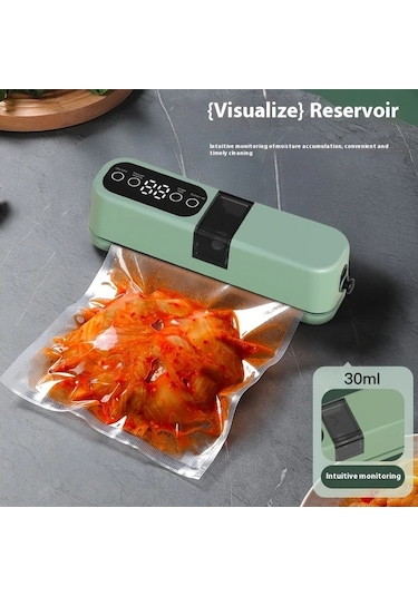 Honeybeeshop Mavi Senbowe Usb Mini Vakum Posetleme Makinesi 3u 1 Arada Kablosuz Sarj Edilebilir Kuru Islak Yiyecekler İcin 4lu Snack Cantasi İle
