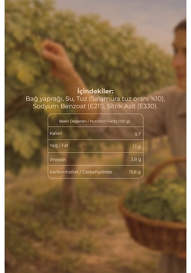 Salamura Bağ Yaprağı - 500 Gr