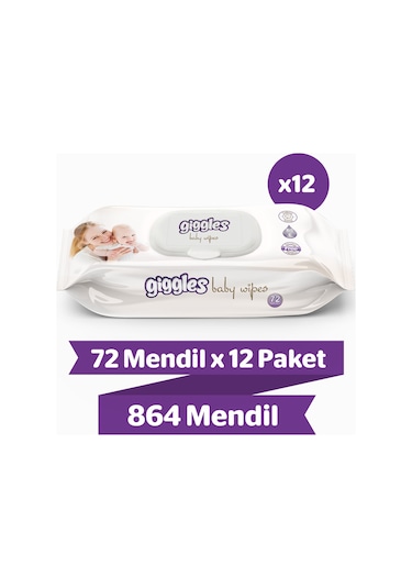 Giggles Baby Wipes Islak Mendil 12 X 72'Li