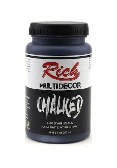 Rich Multi Decor Chalked Akrilik Boya 250Ml. 4580 Siyah
