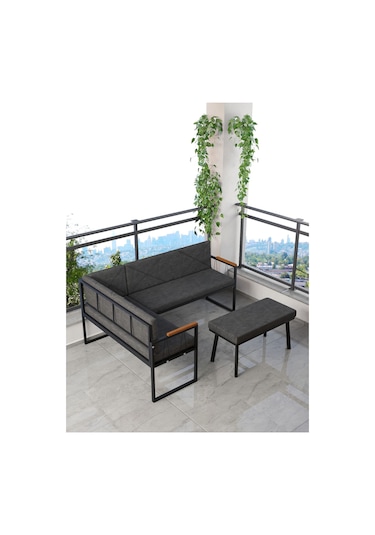 Mygusi Src Balkon, Bahçe, Cafe, Köşe Takimi Antrasit