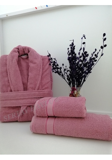 Sertay Seray Collectıon %100 Pamuk Bornoz/50X90/70X140 Set 3 Parç