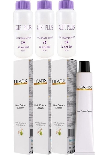 Lilafix Tüp Saç Boyası 8.35 Bal Karameli 3'lü + Gift Plus Oksidan 3'lü