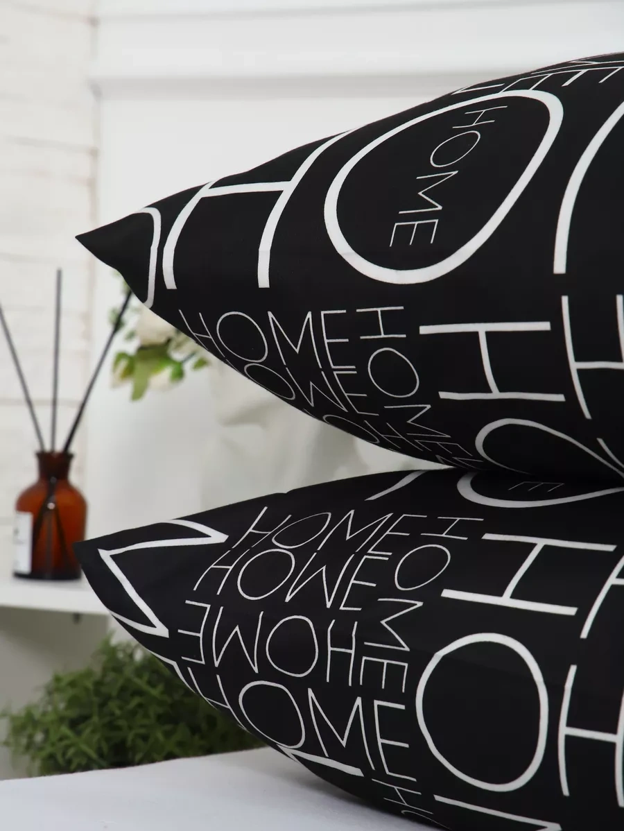 Inteteks Fermuarlı Yastık Kılıfları 70x70 2 Adet Polysaten 237018405 Siyah Mat