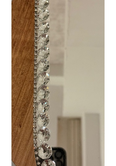 Aynalı Cam Nişan Tepsisi Güldesenli