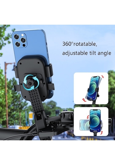 Sones Q1 Motosiklet Cep Telefonu Tutucu Metal Dikiz Aynası Bisiklet Braketi Gidon