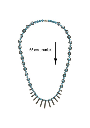 Labalaba Erkek Doğaltaş El Yapımı Tasarım Kolye Siyah