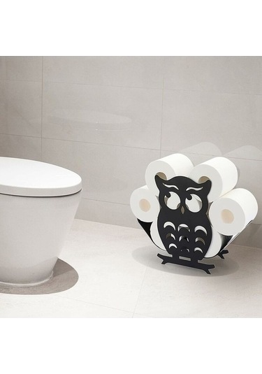 Tongxida Baykuş Banyo Şekilli Metal Kağıtlık Siyah Mutfak Bütçe Mufunye Kağıt İçin Kağıtlığı Diğer