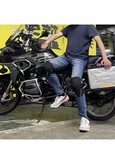 Ximistore9 Ayarlanabilir Motosiklet Dizlik Seti - L Boy, Siyah Oxford Kumaş